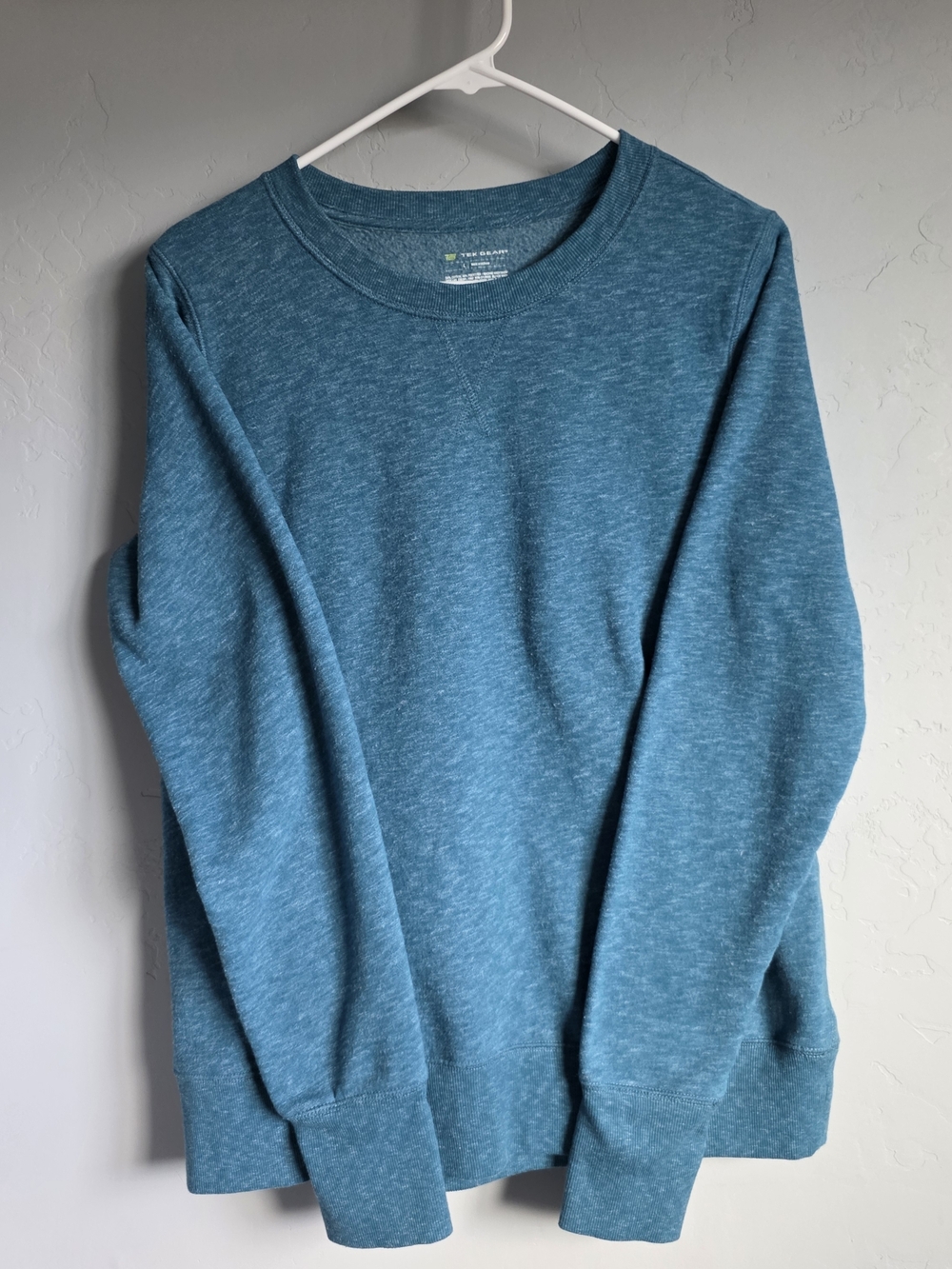 Heather Teal Crewneck Pullover Sweatshirt, Tek Gear Women's L